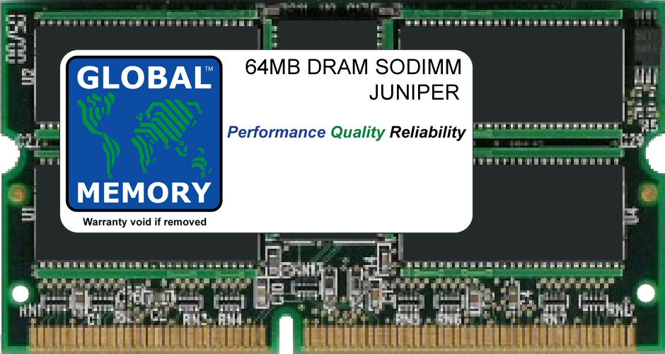 64MB DRAM SODIMM MEMORY RAM FOR JUNIPER M5 / M7 / M7i / M10 / M10i / M71 FORWARDING ENGINE (FE) (MEM-FEB-64-S)